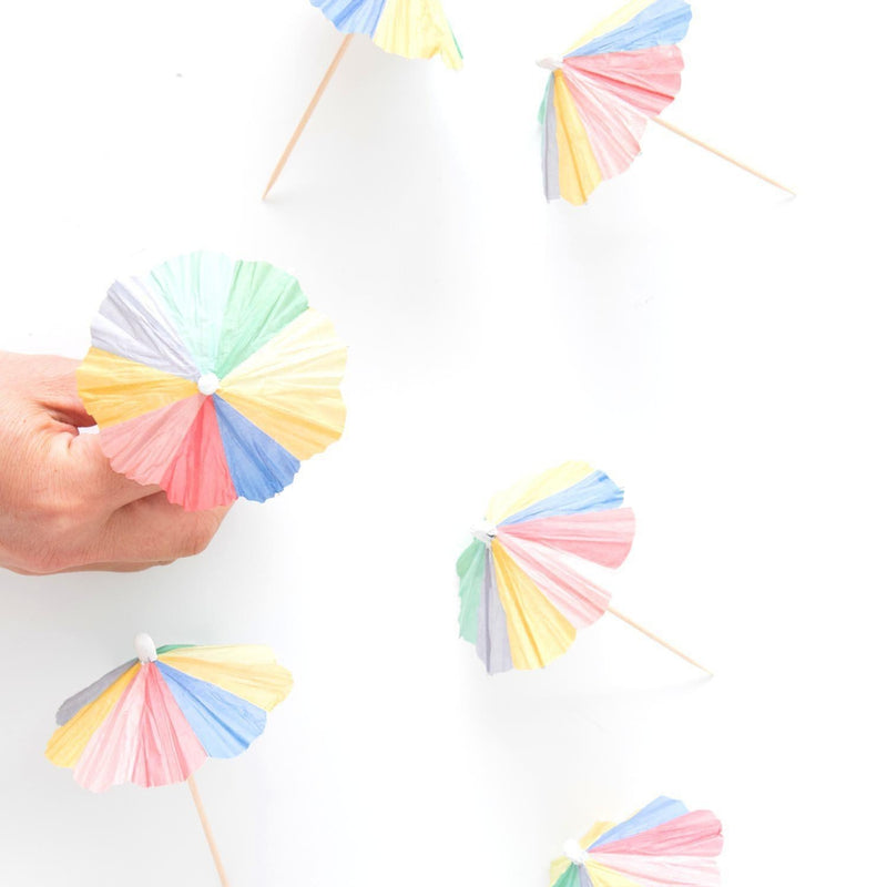 Rainbow Beach Drink Umbrellas